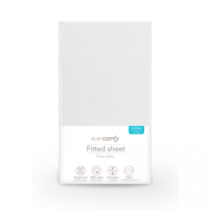 Evercomfy Fitted Sheet Pure White